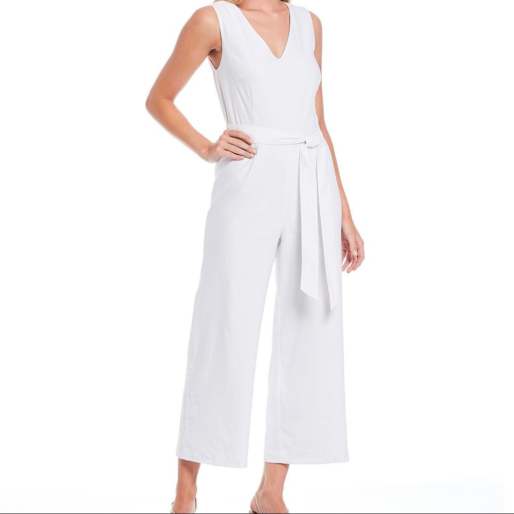 Antonio Melani Ivory Linen Jumpsuit